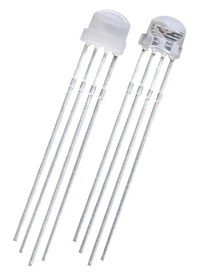 LED RGB 0.2W 5MM 10MM Hole Round Type Chip DIP LED Diode 