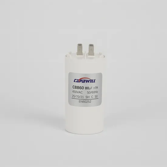 Run Capacitor 25UF 450VAC 4 Pins Cbb60 Plastic Housing for Motors 
